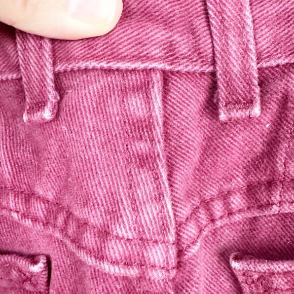 VTG LEE Burgundy Maroon Wine Colored High Waisted Mom Jeans Tapered Leg SEE NOTE - Picture 15 of 16